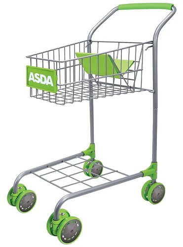 Asda supermarket trolley toy - supermarket,