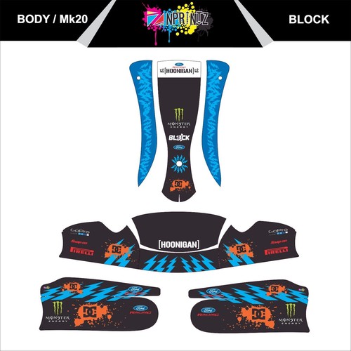 Block full kart sticker - kart,
