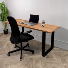 Solid Oak Slimline Office Desk