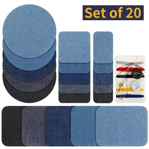 20pcs iron denim patches - iron,