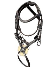 Equipride fancy stitch grackle padded bridle with removable sheepskin and reins