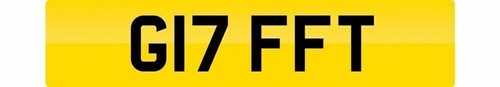 Number plate g17 - plate, fft