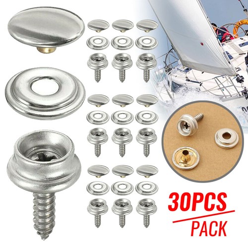 30pcs stainless steel snap - steel,