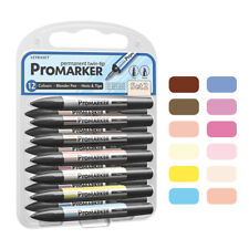Letraset Promarker 12 Marker Pens + Blender - Set 2 - PMT2 - Winsor & Newton