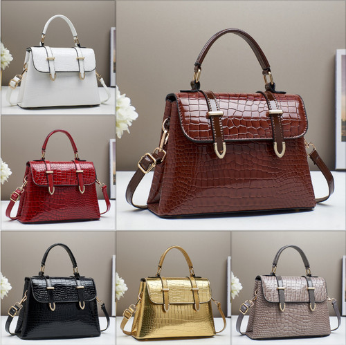 Ladies croc print faux leather - print,