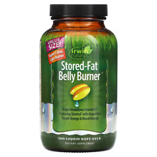 Irwin Naturals, Stored-Fat Belly Burner 100 Liquid Soft-Gels Fast Fresh UK Stock