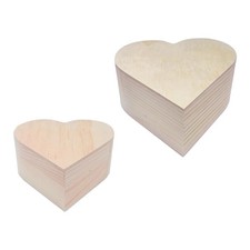 Heart Shaped Unfinished Wood