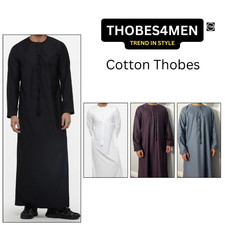 Emirati Thobes Tassel Omani Men Jalabiya Muslim Eid Ramadan Islamic Clothing