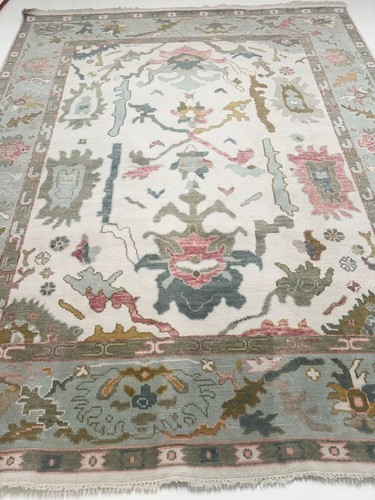 Vintage oushak hand knotted - vintage,