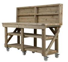 Wooden Workbench Pressure Treated For Indoor / Outdoor Use