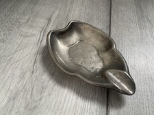 Vintage Seba Silver Plate Trinket Disg Vintage English Made Leaf Shape