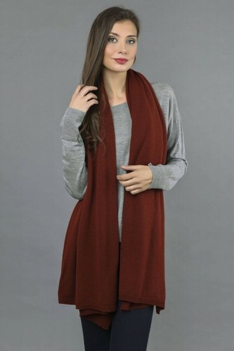 Cashmere bordeaux scarf - cashmere,