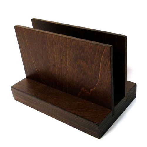 Wooden menu holder leaflet - wooden,