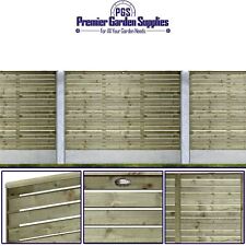 6x4ft ROMA Single Horizontal Slatted Modern Treated Garden Fence/Trellis Panel