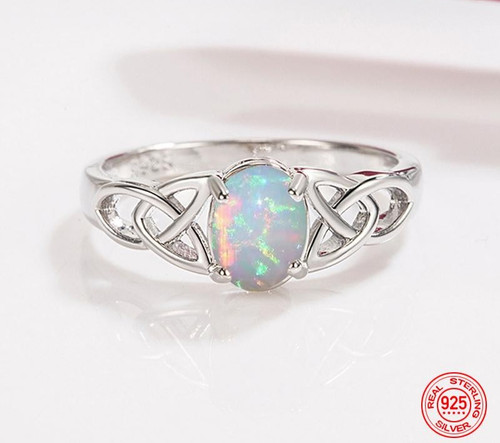 S925 sterling silver oval opal - s925,