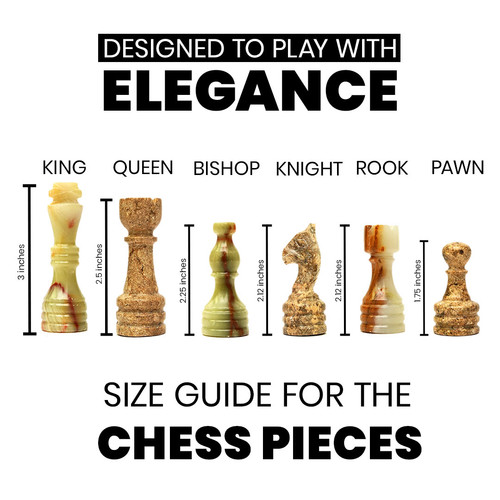 Marble chess pieces set - chess,