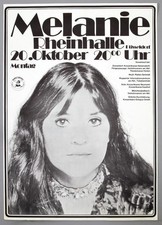 MELANIE SAFKA – rare vintage original Düsseldorf 1975 concert poster