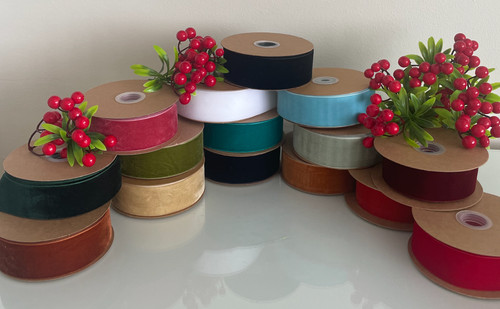 Velvet ribbon assorted - ribbon, in