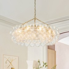 Modern Extra Large Bubble Chandelier Cluster Glass Globe Pendant Light Fixtures