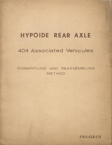 Peugeot 404 range hypoide - 404,