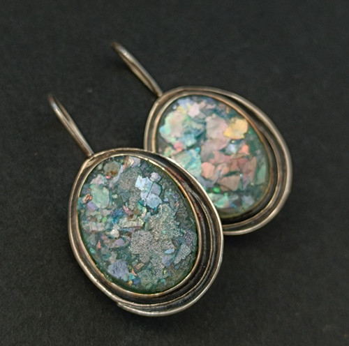 Roman glass style - roman, earrings