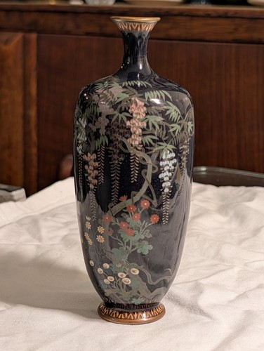 Japanese meiji cloisonné vase - cloisonné,