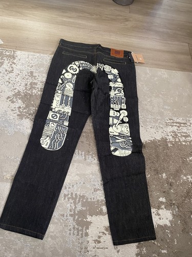 Evisu mens denim jeans robot - denim,