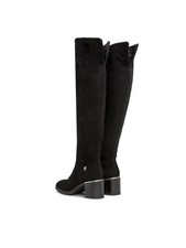 Tommy Hilfiger Womens  Over The Knee Suede Boots - Black Size UK 7