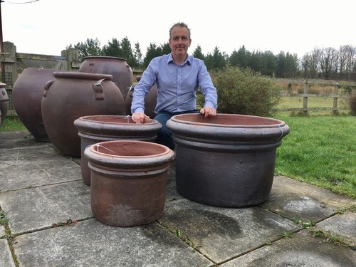 Small cylinder garden pots - small, /