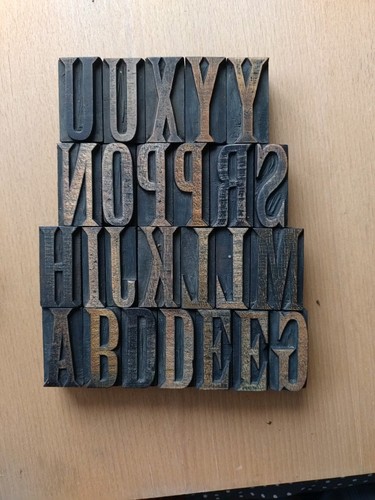 Vintage wooden letterpress - wooden,