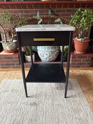 West elm marble top - west, metalwork