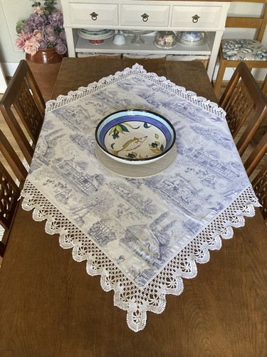 Handmade tablecloth vintage - tablecloth,