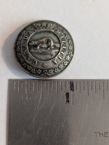 Vintage canada militia button - canada,