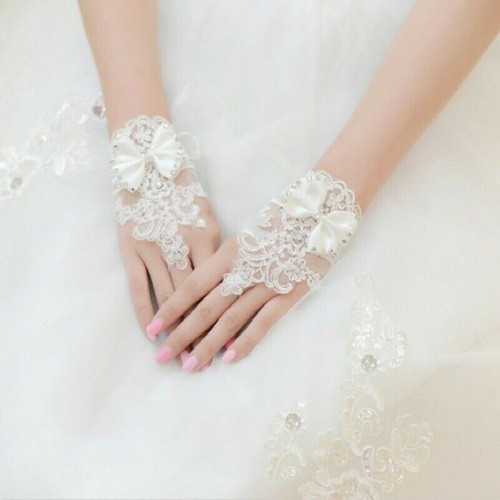 Women lace wedding gloves - wedding,