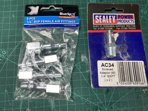 Four air line fittings - ,
