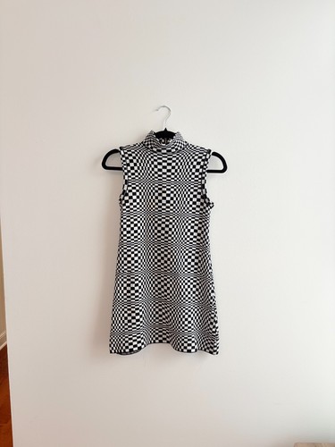 Unif black white checkerboard - black,