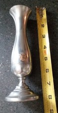 Vintage Pewter Stieff 7” Bud Vase Bell Company Service Award 