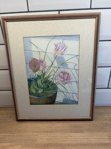 Vintage framed floral - vintage,