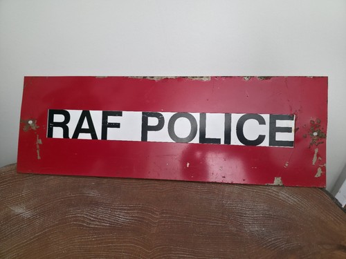 Original raf police metal sign - metal,
