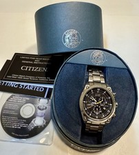 Citizen Eco-Drive Perpetual Calendar Chronograph WR100 Men's Watch BL5380-66E