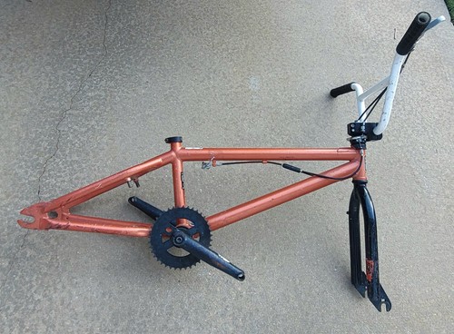 Haro 4130 orange bmx bike
