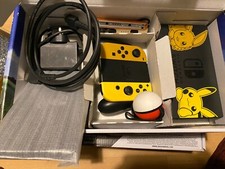 Pokemon Pikachu Nintendo Switch console with all Accessories and Preinstall Game