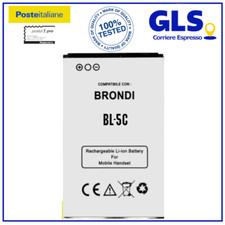 BATTERIA per Brondi Amico Favoloso W3 W13 BL-5C Cap.Originale 1100Mah Bianca