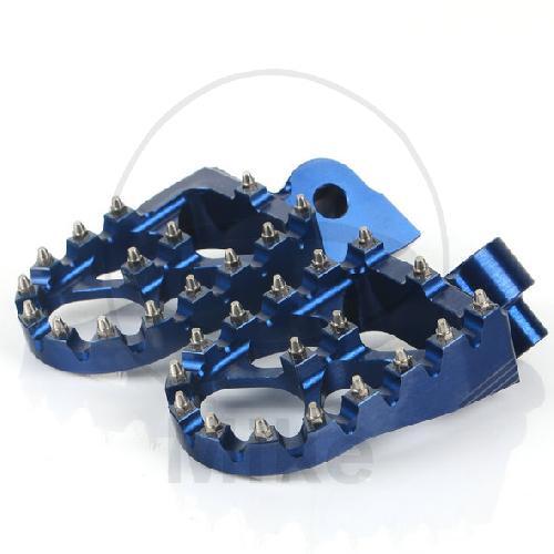 Footpegs set blue motocross