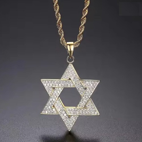 Gold iced the star david - star,
