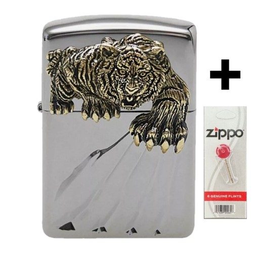 Zippo lighter tiger claw gold - tiger,