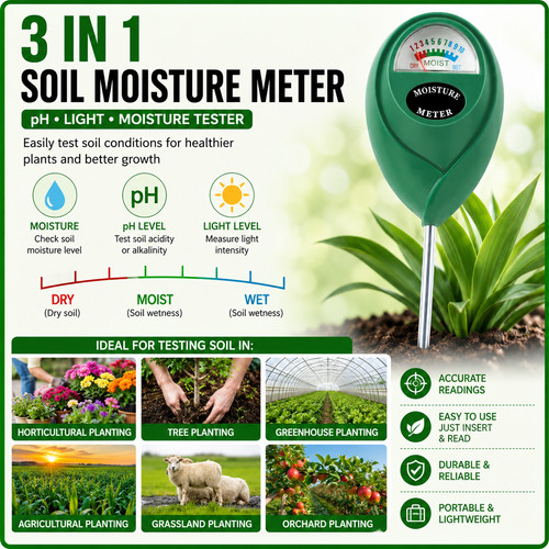 Soil moisture meter ph - soil,