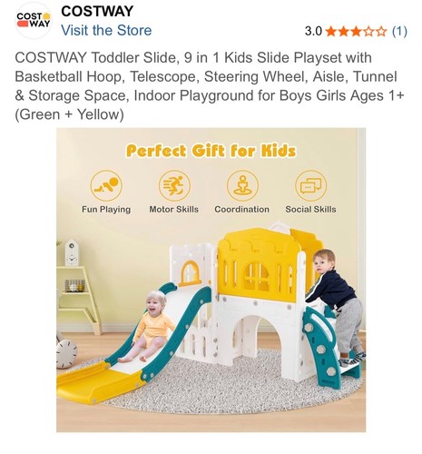 Costway toddler slide - toddler, 1