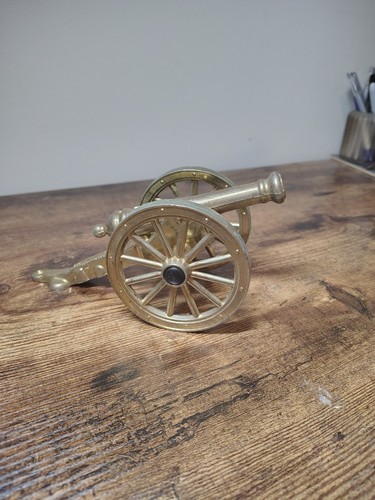 Vintage solid brass cannon - vintage,