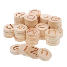  52 Pcs Wooden Alphabet Blocks Teaching Tools Early Education Toy